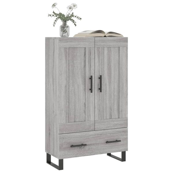 vidaXL Skříň highboard šedá sonoma 69,5 x 31 x 115 cm kompozitní dřevo