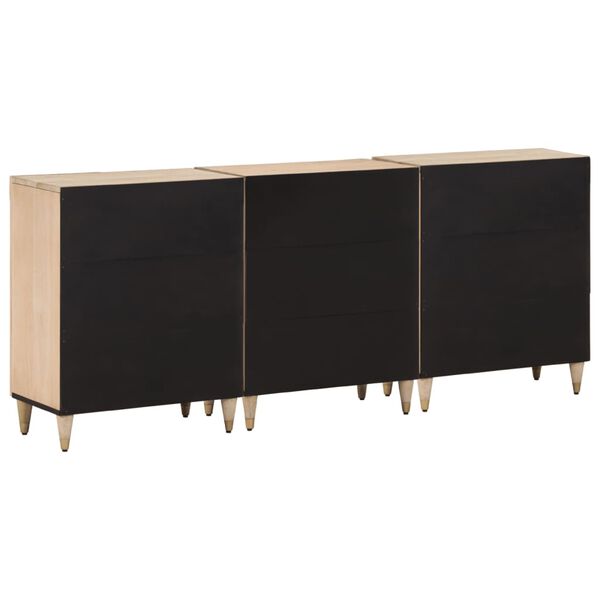 vidaXL Odkládací skříňky 3 ks 60x33x75 cm masivní mangovníkové dřevo