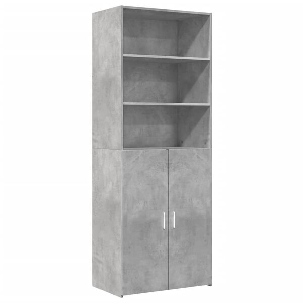 vidaXL Skř&iacute;ň highboard betonově &scaron;ed&aacute; 70x42,5x185 cm kompozitn&iacute; dřevo
