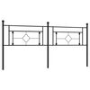 vidaXL Kovov&eacute; n&aacute;hradn&iacute; čelo postele čern&eacute; 193 cm