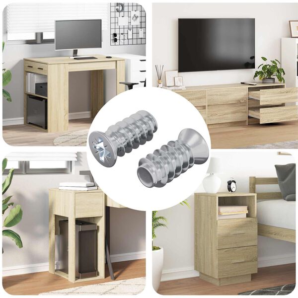 vidaXL &Scaron;roub 2 pcs Stř&iacute;brn&aacute; M6 x 12 mm Železo