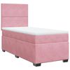 vidaXL Box spring postel s matrac&iacute; růžov&aacute; 90x200 cm samet