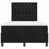 vidaXL LED box pružinov&aacute; postel s matrac&iacute; Čern&aacute; 120 x 200 cm textil