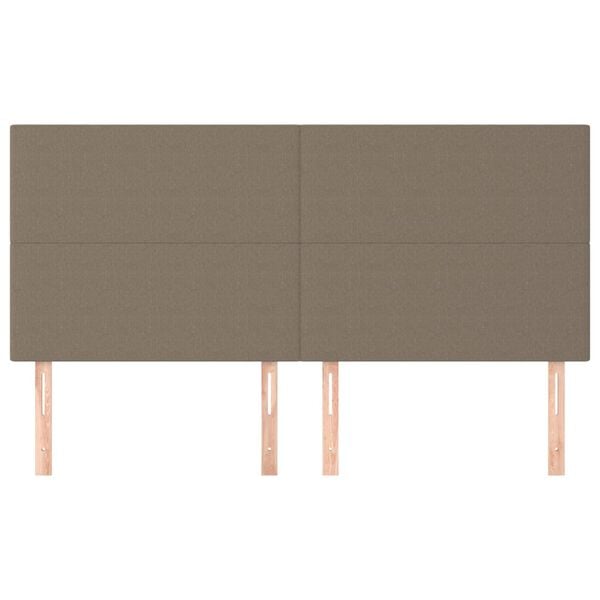 vidaXL Čelo postele b&eacute;žov&eacute; 200x5x118/128 cm l&aacute;tkov&eacute;