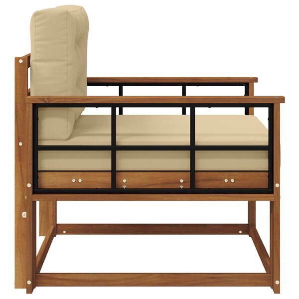 vidaXL Venkovn&iacute; středn&iacute; pohovka Masivn&iacute; ak&aacute;tov&eacute; dřevo Př&iacute;rodn&iacute;