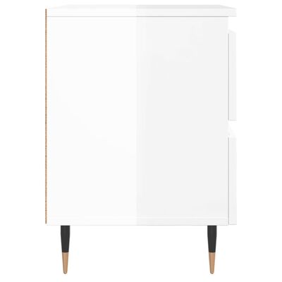 vidaXL Noční stolky 2 ks lesklé bílé 40 x 35 x 50 cm kompozitní dřevo