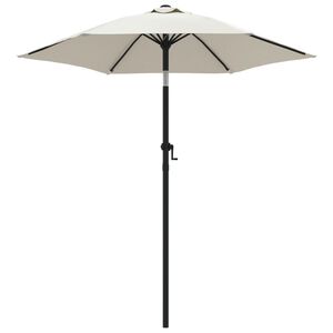 vidaXL Slunečn&iacute;k p&iacute;skově b&iacute;l&yacute; 200 x 224 cm hlin&iacute;k