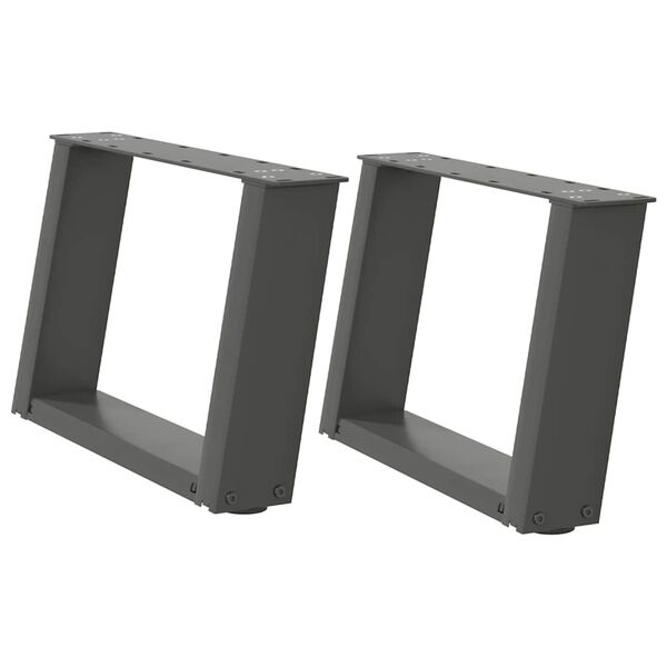 vidaXL Nohy konferenčn&iacute;ho stolku ve tvaru U 2 ks antracitov&eacute; 40 x (30-31) cm ocelov&eacute;