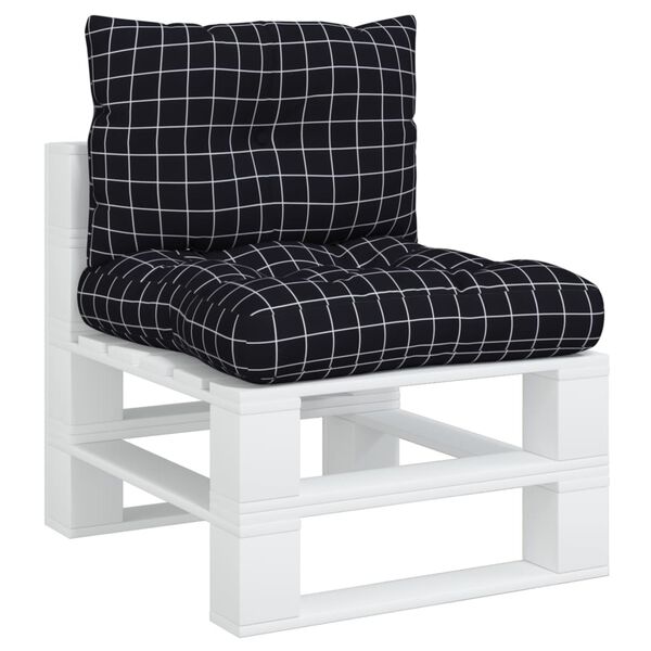 vidaXL Podu&scaron;ky na n&aacute;bytek z palet 2 ks čern&eacute; kostkovan&yacute; vzor oxford