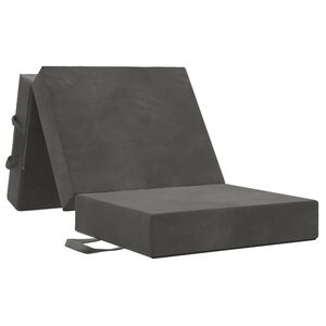 vidaXL Skl&aacute;dac&iacute; pohovka postel 75 x 67 x 45 cm Tmavě &scaron;ed&aacute;