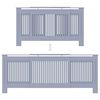 vidaXL Kryt na radiátor MDF šedý 205 cm