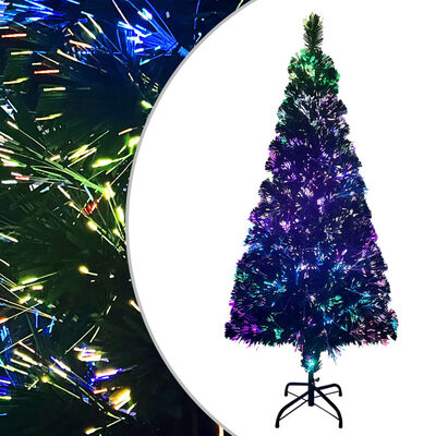 vidaXL Umělý vánoční stromek se stojanem zelený 240 cm optické vlákno