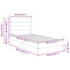 vidaXL R&aacute;m postele s čelo Taupe 80 x 200 cm textil