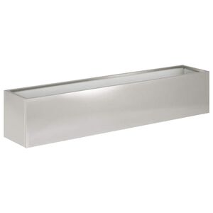 vidaXL Zahradn&iacute; pěstebn&iacute;k Stř&iacute;brn&aacute; 100 x 20 x 20 cm Nerezov&aacute; ocel