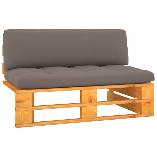 vidaXL Zahradn&iacute; středov&aacute; pohovka z palet hnědě impregnovan&aacute; borovice