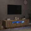 vidaXL TV stolek s LED dub artisan 160 x 35 x 40 cm kompozitní dřevo