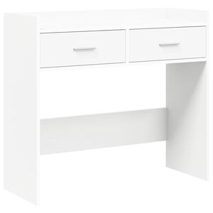 vidaXL Konzolov&yacute; stolek B&iacute;l&aacute; 90 x 35 x 80 cm Kompozitn&iacute; dřevo