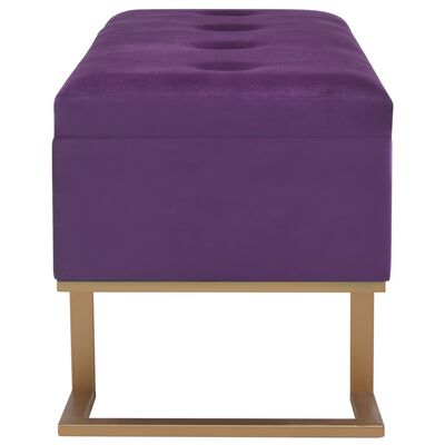 vidaXL Lavice s úložným prostorem 105 cm fialová samet