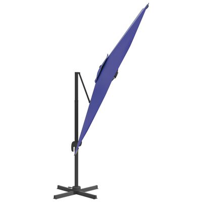 vidaXL Konzolový slunečník s hliníkovou tyčí azurově modrý 400x300 cm