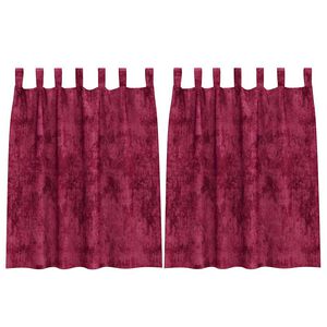 vidaXL Sametov&eacute; z&aacute;věsy 2 ks V&iacute;no Červen&eacute; 140 x 140 cm samet