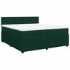 vidaXL Box spring postel s matrac&iacute; tmavě zelen&aacute; 200x200 cm samet