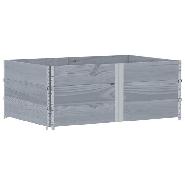 vidaXL Paletov&eacute; n&aacute;stavce 3 ks &scaron;ed&eacute; 150 x 100 cm masivn&iacute; borov&eacute; dřevo