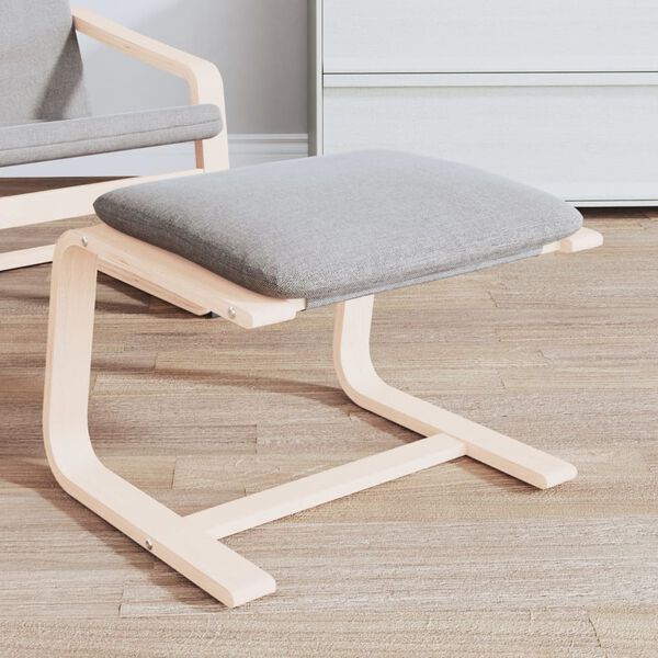 vidaXL Podnožka světle &scaron;ed&aacute; 51 x 41 x 40 cm textil