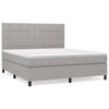 vidaXL Box spring postel s matrac&iacute; světle &scaron;ed&aacute; 160 x 200 cm textil