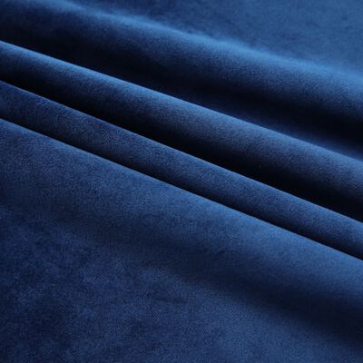 vidaXL Zatemňovací závěsy s háčky 2 ks sametové tmavě modré 140x225 cm