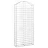 vidaXL Klenut&yacute; gabionov&yacute; ko&scaron; 100 x 30 x 220/240 cm pozinkovan&eacute; železo