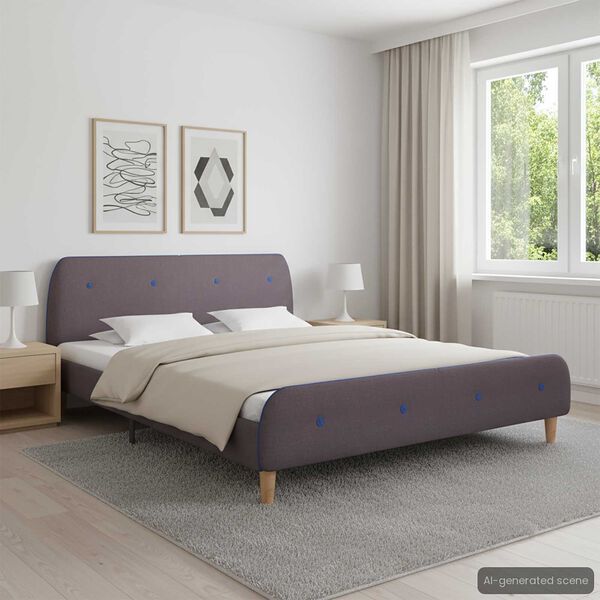 vidaXL Rám postele bez matrace Taupe látka 150x200 cm