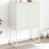 vidaXL Skř&iacute;ň highboard b&iacute;l&aacute; 68,5 x 38,5 x 107 cm ocel