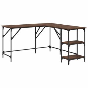 vidaXL Psac&iacute; stůl hněd&yacute; dub 139 x 139 x 75 cm kompozitn&iacute; dřevo