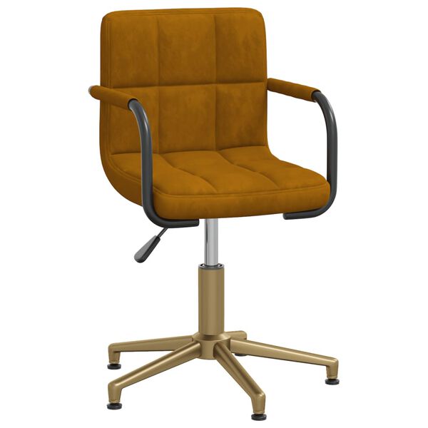 vidaXL Otočn&eacute; j&iacute;deln&iacute; židle 4 ks hněd&eacute; samet