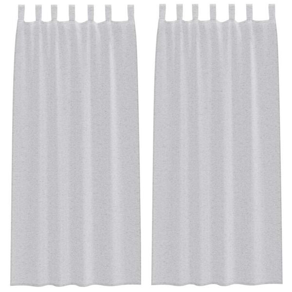 vidaXL Voile Z&aacute;clona 2 pcs Světle &scaron;ed&aacute; 245 x 140 cm Polyester