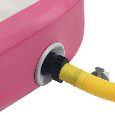 vidaXL Nafukovací žíněnka s pumpou 500 x 100 x 15 cm PVC růžová