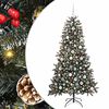 vidaXL Uměl&yacute; v&aacute;nočn&iacute; stromeček Zelen&aacute; 180 cm PVC, plast a ocel