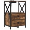 vidaXL Nočn&iacute; skř&iacute;ňka se z&aacute;suvkou 2 pcs Kouřov&yacute; dub 40 x 31 x 60 cm