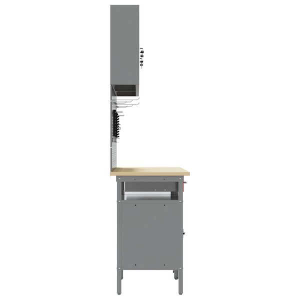 vidaXL Sada pracovn&iacute;ho stolu 8 pcs Červen&aacute; 200 x 55 x 200 cm Ocel