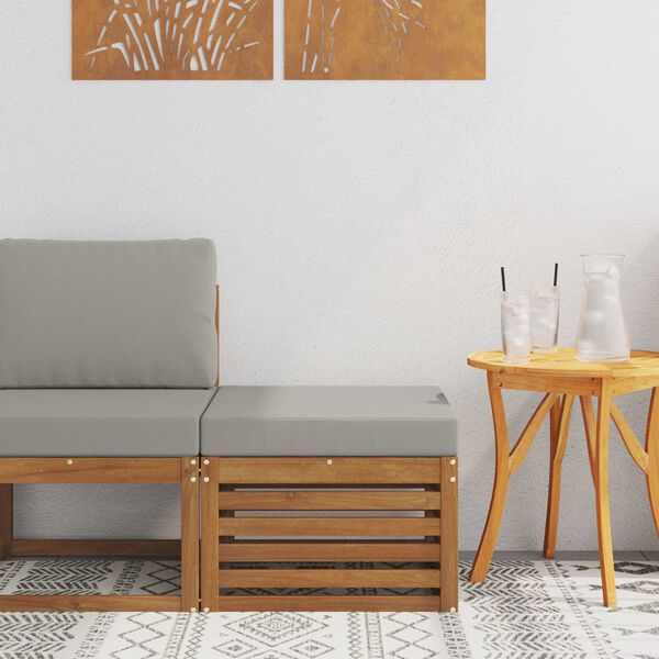 vidaXL Venkovn&iacute; podnožka Masivn&iacute; ak&aacute;tov&eacute; dřevo Př&iacute;rodn&iacute;