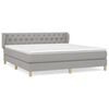 vidaXL Box spring postel s matrac&iacute; světle &scaron;ed&aacute; 160 x 200 cm textil