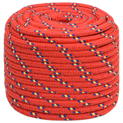 vidaXL Lodní lano červené 18 mm 25 m polypropylen