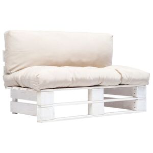 vidaXL Zahradn&iacute; pohovka z palet s p&iacute;skov&yacute;mi podu&scaron;kami borovice