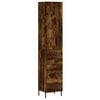 vidaXL Skř&iacute;ň highboard kouřov&yacute; dub 34,5 x 34 x 180 cm kompozitn&iacute; dřevo