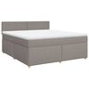 vidaXL Box spring postel s matrac&iacute; taupe 180x200 cm textil