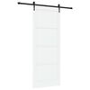 vidaXL Posuvn&eacute; dveře ORKDAL 93 x 232 cm Kompozitn&iacute; dřevo B&iacute;l&aacute; a čern&aacute;