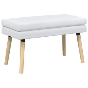 vidaXL Dvou&uacute;rovňov&aacute; lavice B&iacute;l&aacute; 80 x 40 x 47 cm Textil