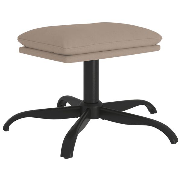 vidaXL Podnožka světle &scaron;ed&aacute; 60x60x36 cm tkanina z mikrovl&aacute;kna