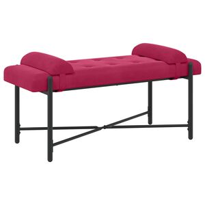 vidaXL Lavice s knofl&iacute;ky a pol&scaron;t&aacute;ři V&iacute;no Červen&eacute; 110 x 40 x 46 cm
