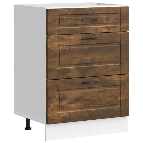 vidaXL Kuchyňsk&aacute; spodn&iacute; skř&iacute;ňka "Porto" kouřov&yacute; dub kompozitn&iacute; dřevo